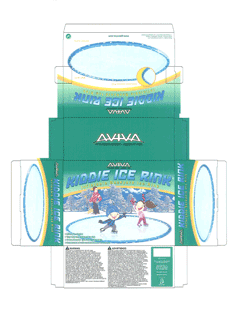 Packaging CAD Drawing for Davison Produced Product Invention Aviva Kiddie Ice Rink Packaging