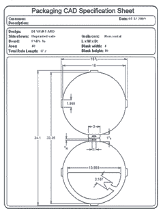 Packaging CAD Drawing for Davison Produced Product Invention The Perfect Pizza Pan