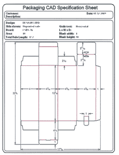 Packaging CAD Drawing for Davison Produced Product Invention Straight 6 Surge Protector