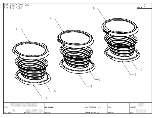 Product Engineering Drawings for Davison Produced Product Invention Bread It