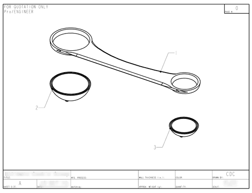 Product Engineering Drawings for Davison Produced Product Invention Mrs. Fields Scoop N Cut Cookie Tool