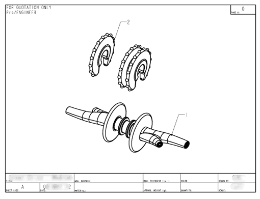 Product Engineering Drawings for Davison Produced Product Invention Jaws Stick