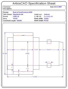 Packaging CAD Drawing for Davison Produced Product Invention Back of Seat Protector Packaging