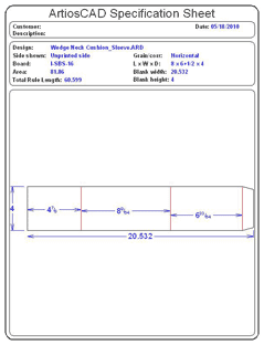 Packaging CAD Drawing for Davison Produced Product Invention Ortho Wedge Seat Cushion Packaging