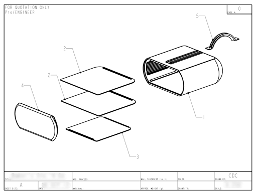 Product Engineering Drawings for Davison Produced Product Invention Sto N Go