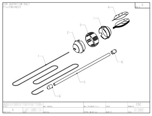 Product Engineering Drawings for Davison Produced Product Invention Toys “R” US Pets Adjustable Catnip Toy