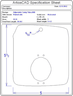 Packaging CAD Drawing for Davison Produced Product Invention Toys “R” US Pets Adjustable Catnip Toy