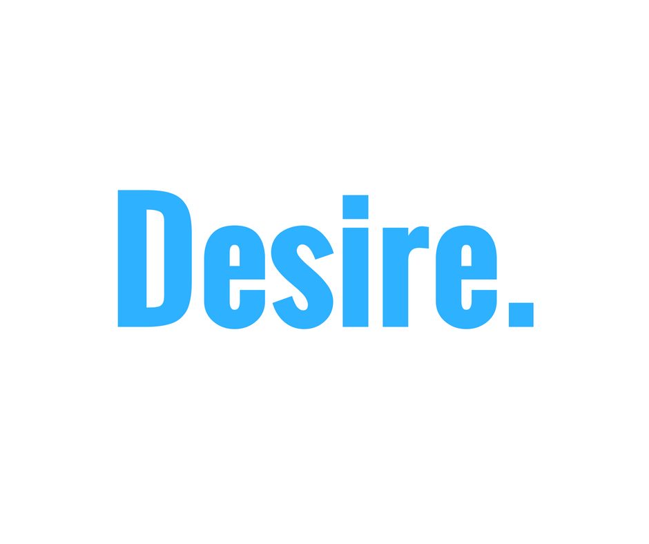 The Importance of Desire when Pursuing an Idea