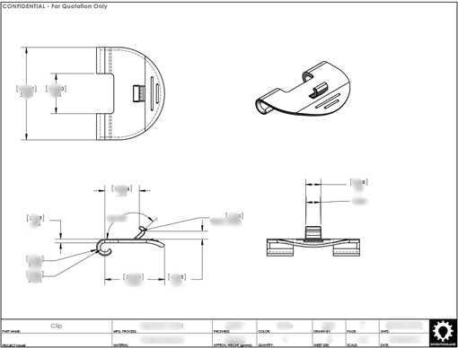 Product Engineering Drawings for Davison Produced Product Invention David Tutera Dessert Carrier Mini Cupcake Insert