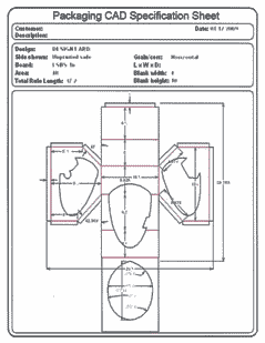 Packaging CAD Drawing for Davison Produced Product Invention Fuel Helmet Packaging (Stars and Stripes)