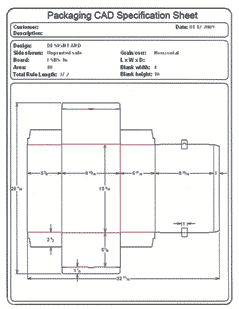 Packaging CAD Drawing for Davison Produced Product Invention Slice Solutions Round Pan Packaging