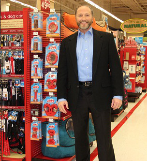 Mr. Davison (aka Mr. D) with the Jaws Product line on the store shelf