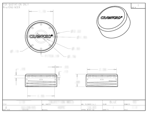 Product Engineering Drawings for Davison Produced Product Invention Magna Jar