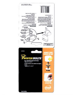 Packaging CAD Drawing for Davison Produced Product Invention Twister Bolts