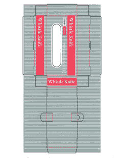 Packaging CAD Drawing for Davison Produced Product Invention The Swiss Army Whistle Knife