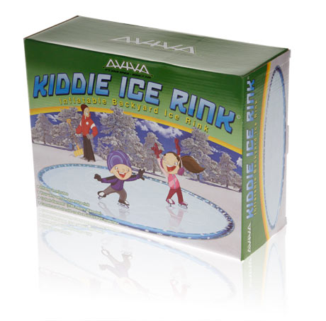 Final Manufactured Product for Davison Produced Product Invention Aviva Kiddie Ice Rink Packaging