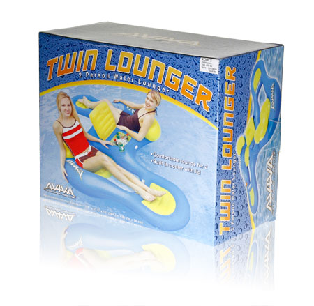 Final Manufactured Product for Davison Produced Product Invention Aviva Twin Lounger Packaging