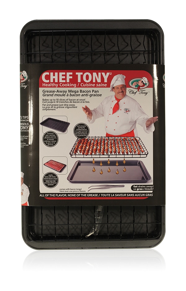 Final Manufactured Product for Davison Produced Product Invention Chef Tony – Mega Bacon Pan