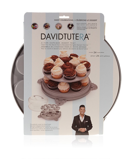 Final Manufactured Product for Davison Produced Product Invention David Tutera Dessert Carrier 2-Tier Cupcake Insert