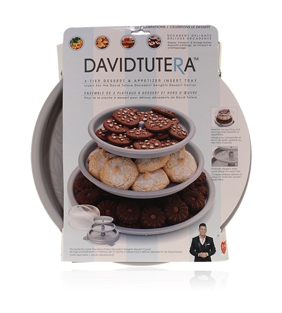 Final Manufactured Product for Davison Produced Product Invention David Tutera Dessert Carrier 3-Tier Dessert & Appetizer Insert