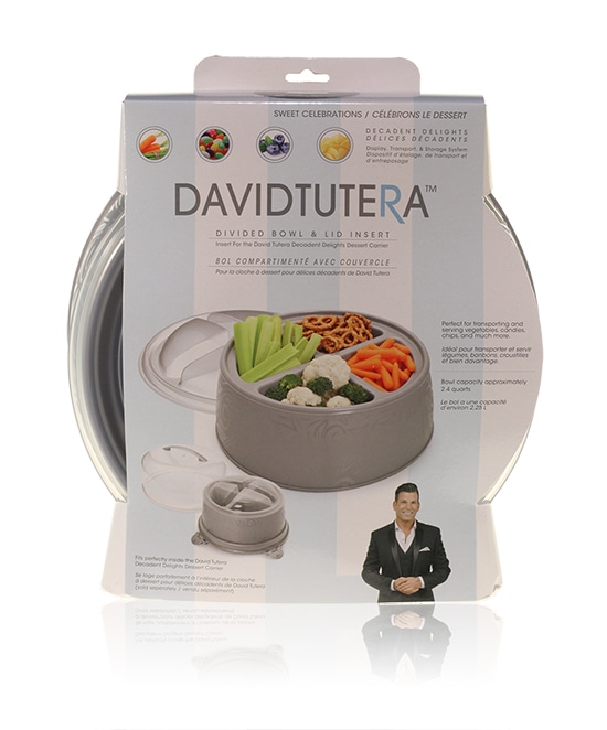 Final Manufactured Product for Davison Produced Product Invention David Tutera Dessert Carrier Divided Serving Bowl Insert