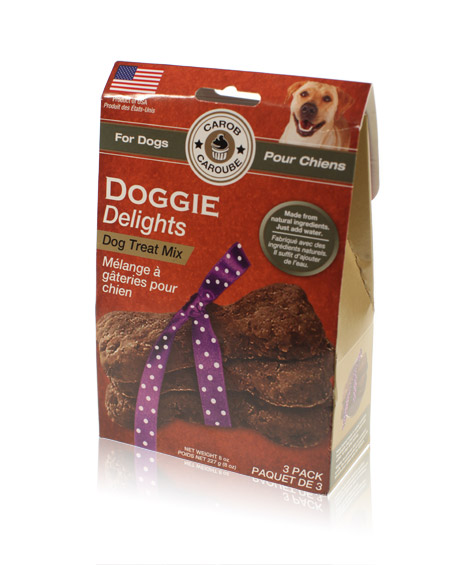 Davison Produced Product Invention: Doggie Delights Dog Treat Mix – Carob