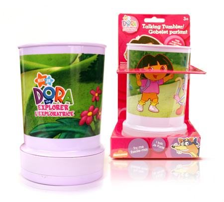 Final Manufactured Product for Davison Produced Product Invention Dora Talking Tumbler