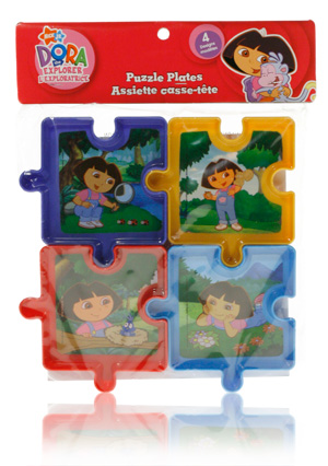 Final Manufactured Product for Davison Produced Product Invention Dora Explorer Puzzle Plates