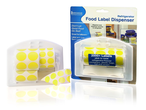 Final Manufactured Product for Davison Produced Product Invention Food Label Dispenser