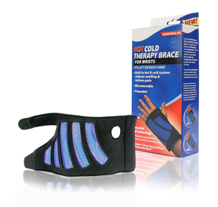 Final Manufactured Product for Davison Produced Product Invention Hot / Cold Therapy Brace for Wrists