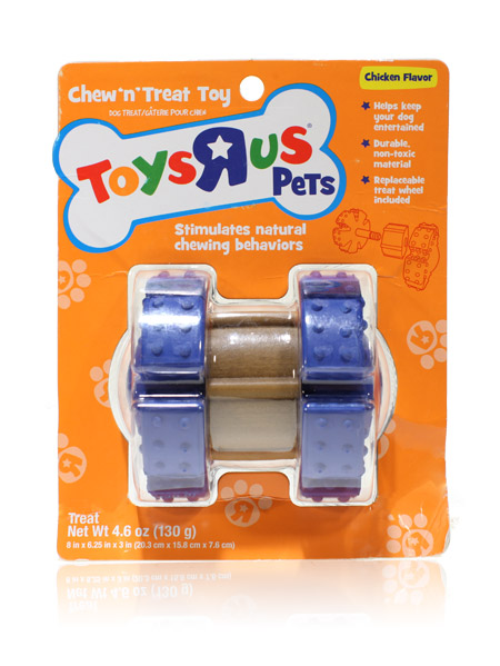 Final Manufactured Product for Davison Produced Product Invention Toys “R” US Pets Treat Toy Dumbbell