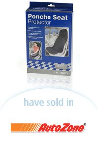 Poncho Seat Protector Packaging