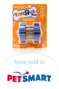 Davison Designed Product Idea: Toys “R” US Pets Treat Toy Dumbbell