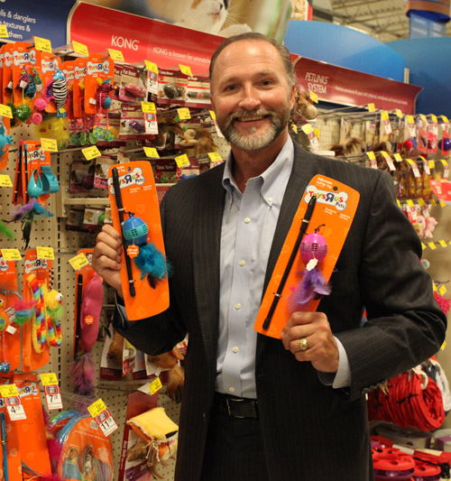 George Davison with Davison produced product idea: Toys “R” US Pets Adjustable Catnip Toy