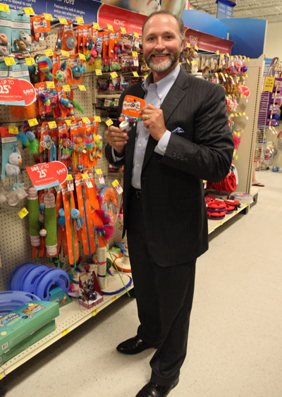 George Davison with Davison produced product idea: Toys “R” US Pets Lazer Collar