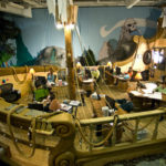 Animating in a Pirate Ship at Inventionland, where ideas become inventions