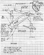 Swiss Army Whistle Knife Ideation Sketch