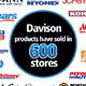 Davidson products sold in 600 stores