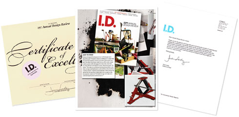 I.D. Magazine selects Jack'N Stand for Honorable Mention in Annual Design Review