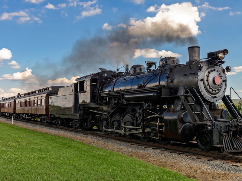 A running steam engine. Ten World-Changing Inventions - Steam Engine