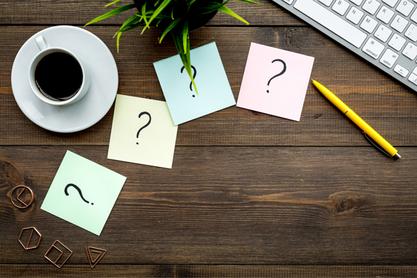 Question Sticky Notes Coffee and Questions