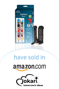 The cap rack is sold at Amazon.com