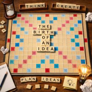 Inventing Scrabble the board game.